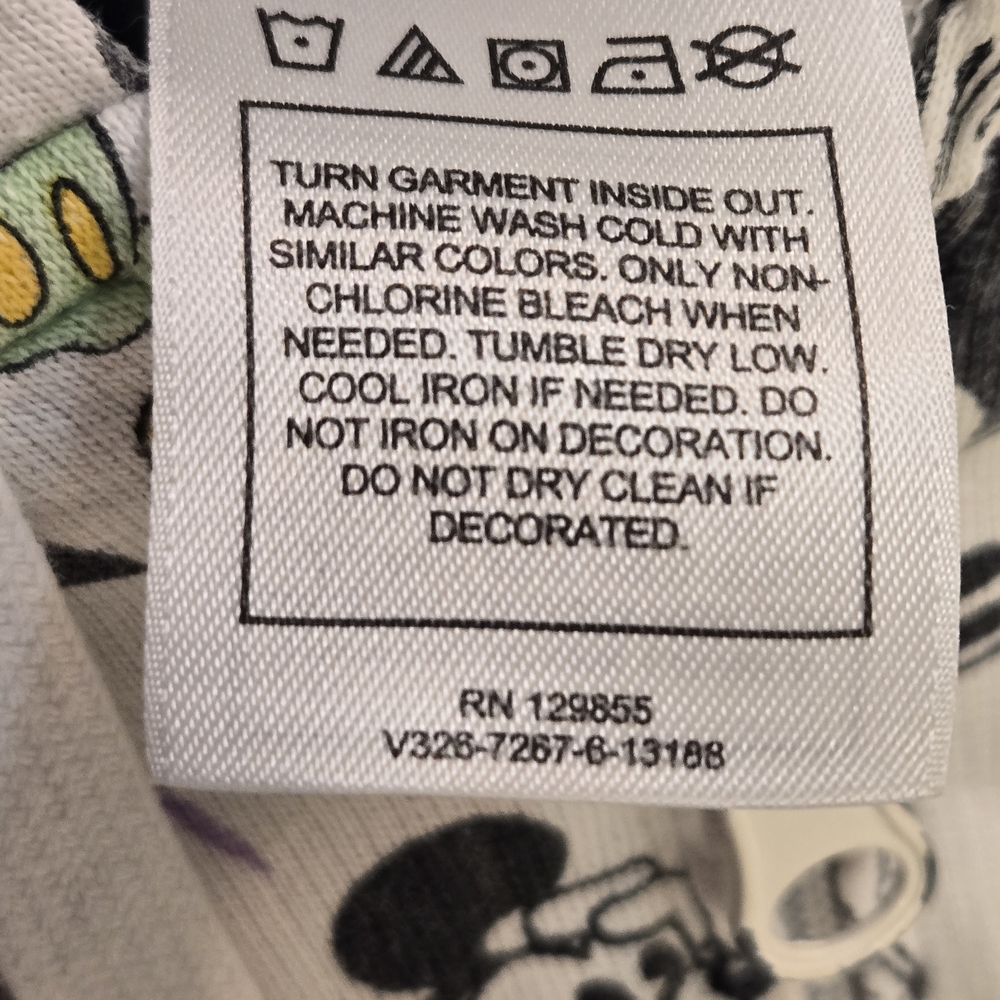 Disney Sweater Womens XS White Comic Print Mickey Mouse Characters Rare‎ - Picture 6 of 16